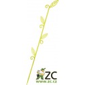 Tyčka k orchidejím - list 60cm zelenkavá