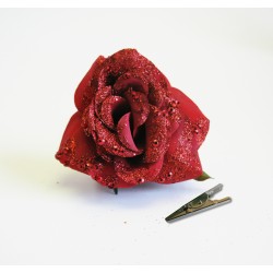 Um. Růže klips 7,5 cm červená ks