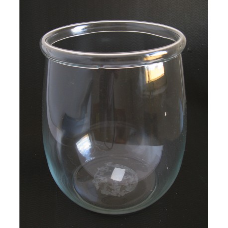 Váza sklo zahnutý okraj 20x28 cm