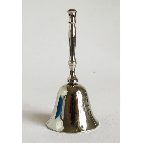 Zvonek hliníkový sříbrný menu 5x12 cm